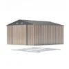 patiowell-10x12-large-storage-metal-shed-khaki Patiowell 10x12 Metal Shed with Floor Frame, Brown